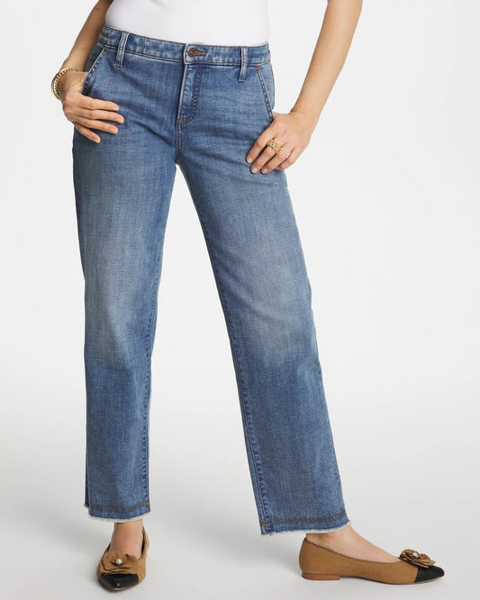 Chico's New | Girlfriend Straight Ankle Jeans