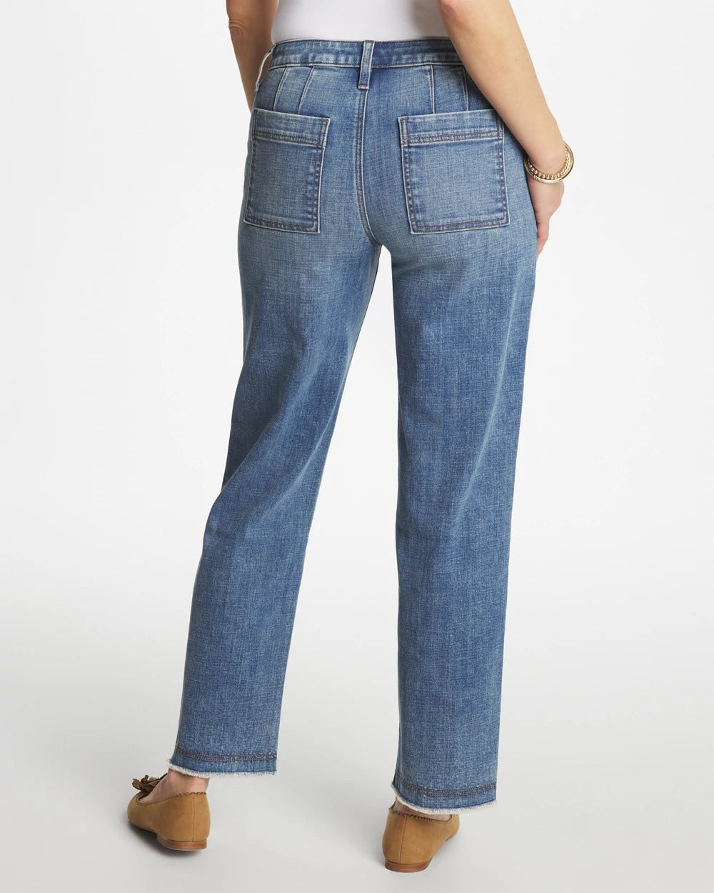 Chico's New | Girlfriend Straight Ankle Jeans