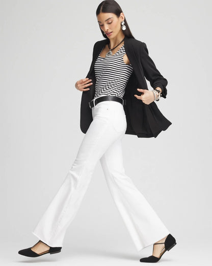 Chico's Featured | Girlfriend No Stain Frayed Flared Jeans