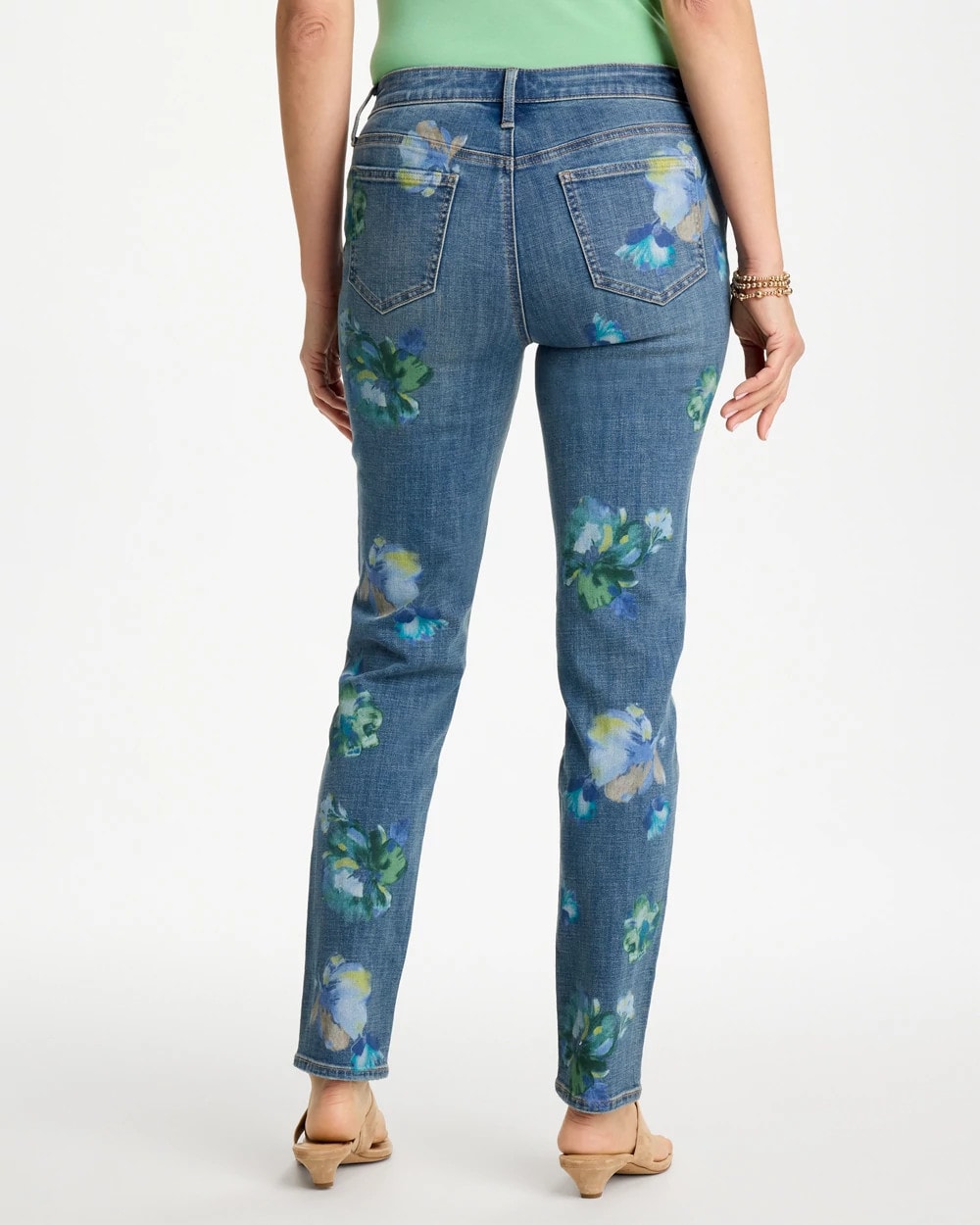 Chico's Special Offer | Girlfriend Slim Floral Ankle Jeans