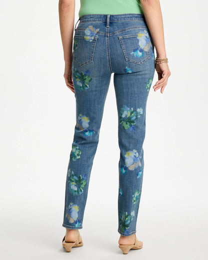 Chico's Special Offer | Girlfriend Slim Floral Ankle Jeans