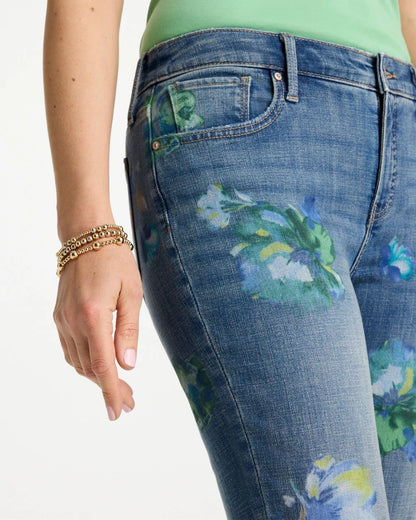 Chico's Special Offer | Girlfriend Slim Floral Ankle Jeans
