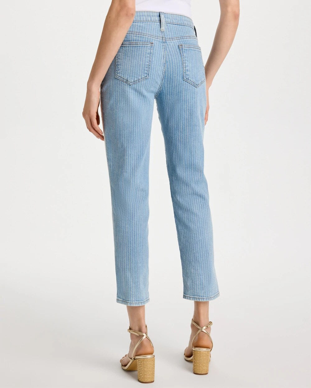 Chico's Smart Buy | Girlfriend Ticking Stripe Crop Jeans