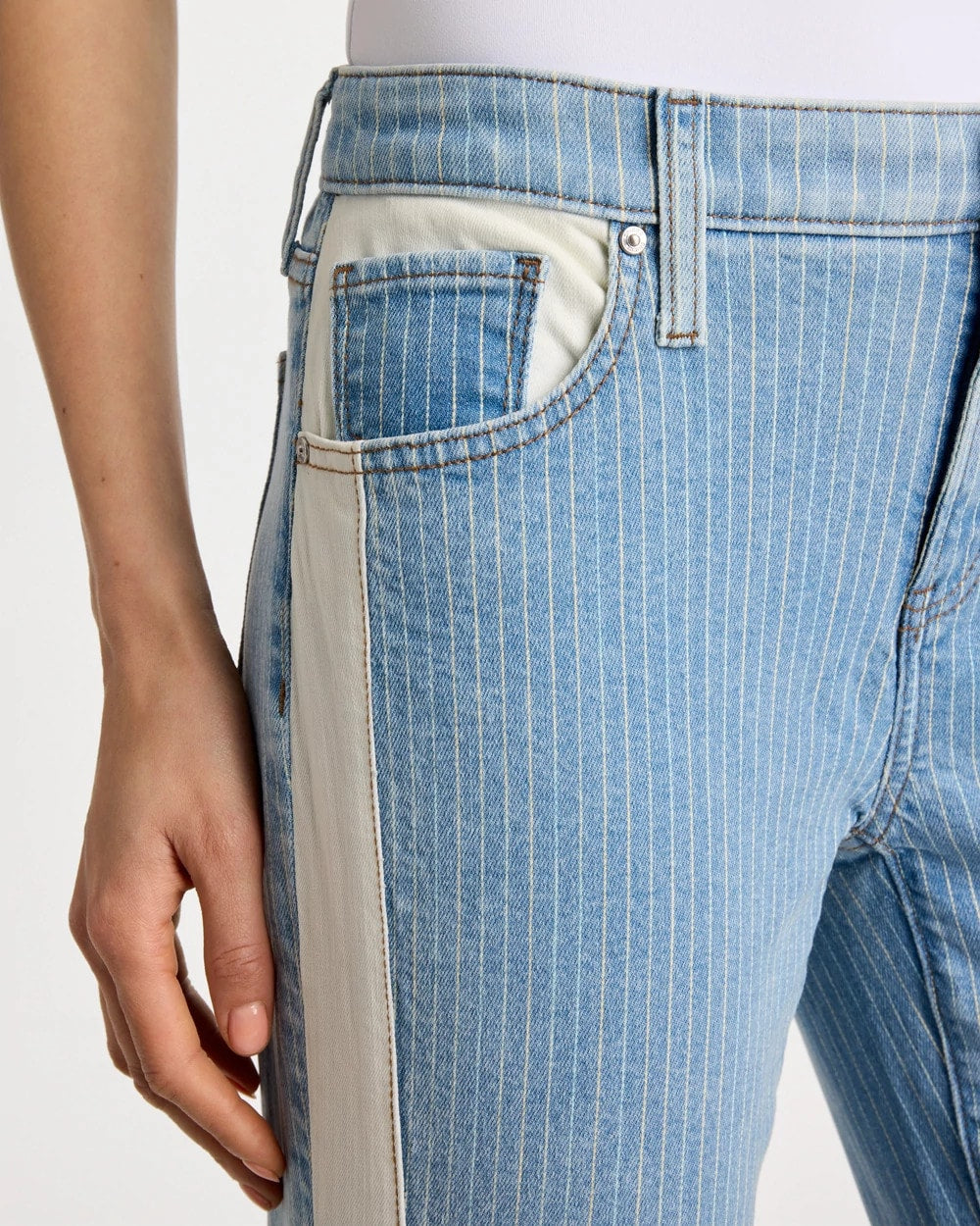 Chico's Smart Buy | Girlfriend Ticking Stripe Crop Jeans