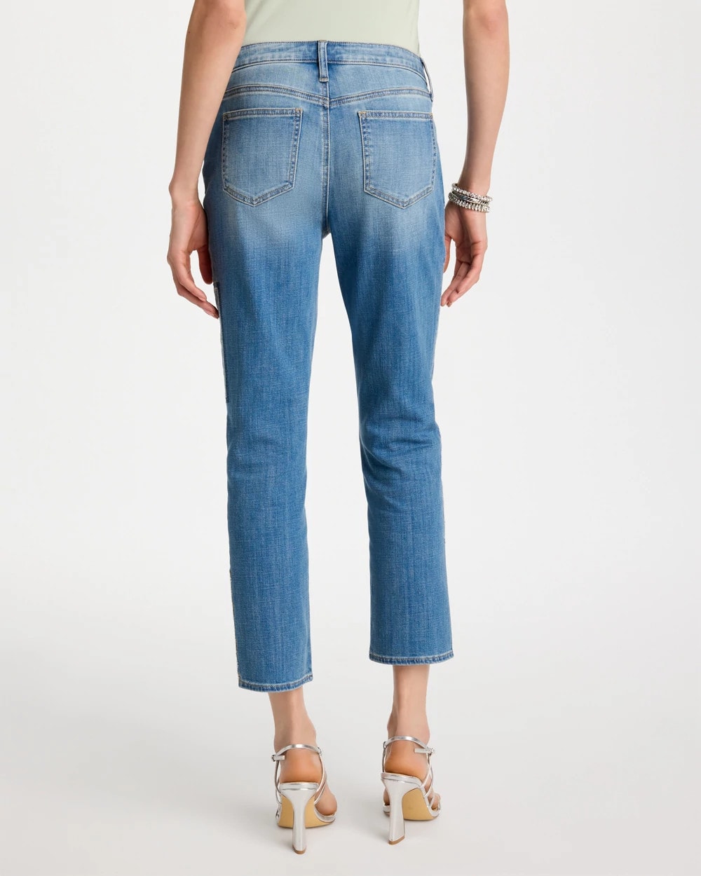 Chico's Recommended | Floral Patchwork Girlfriend Crop Jeans