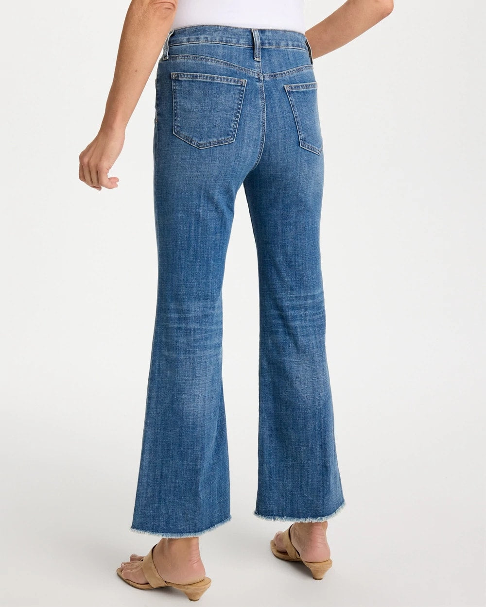 Chico's Quality | Girlfriend Frayed Flared Jeans