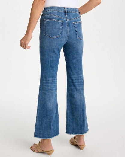 Chico's Quality | Girlfriend Frayed Flared Jeans