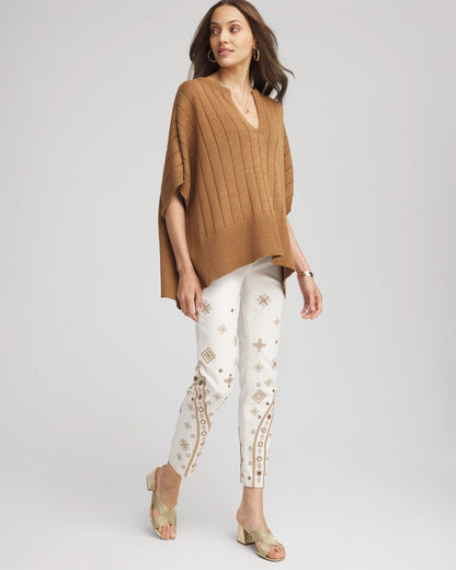 Chico's Everyday | Embellished Girlfriend Slim Ankle Jeans