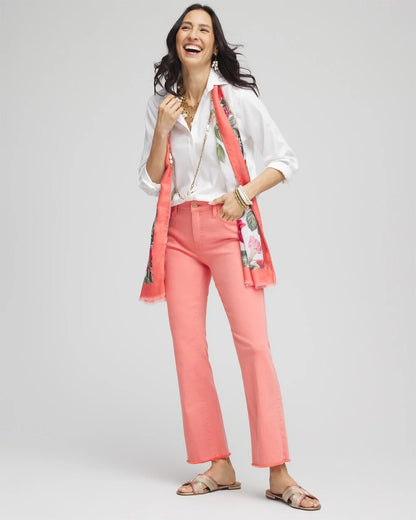 Chico's Great Value | Girlfriend Fray Hem Kick Flare Jeans
