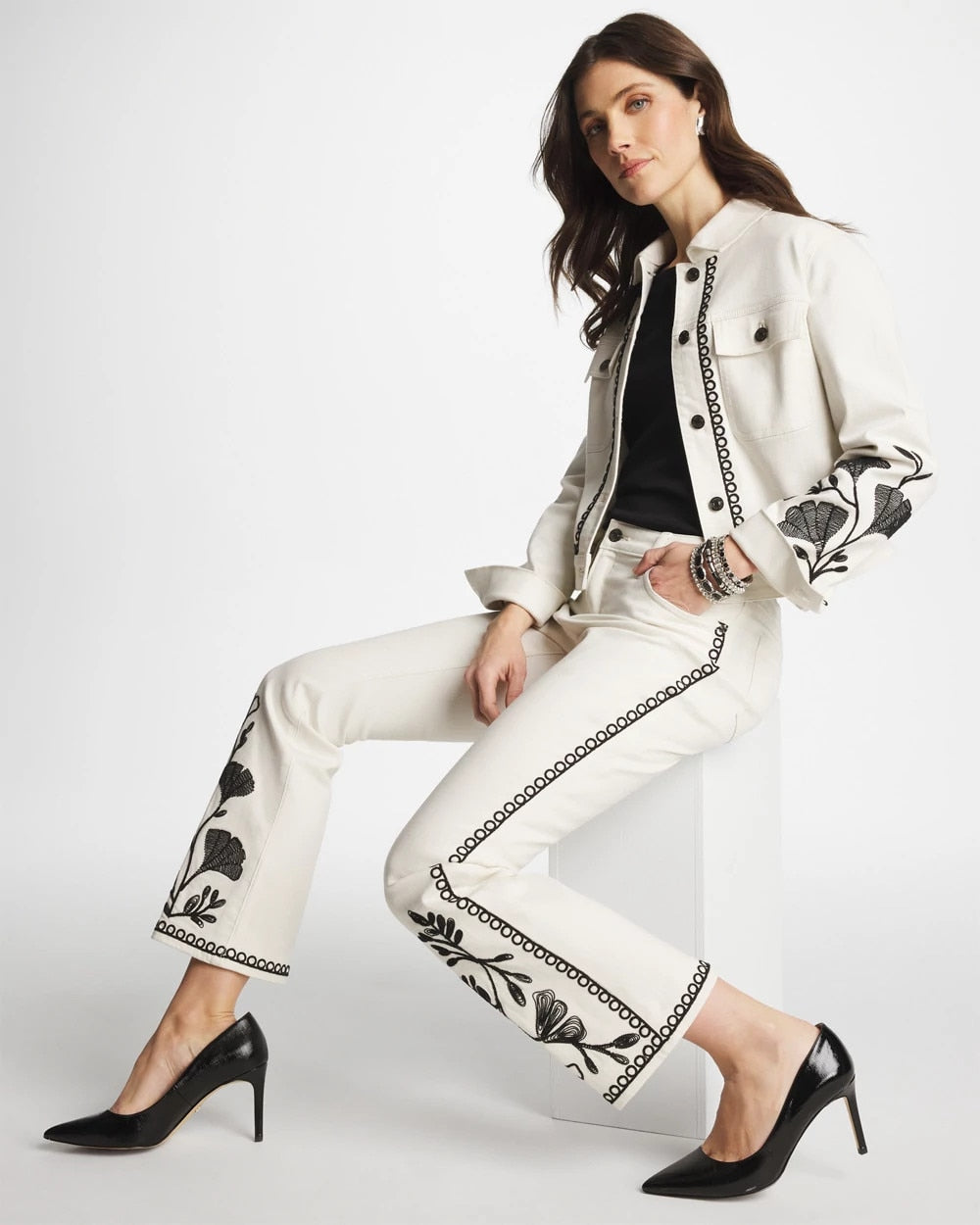 Chico's Customer Favorite | Ginkgo Girlfriend Cropped Flared Jeans
