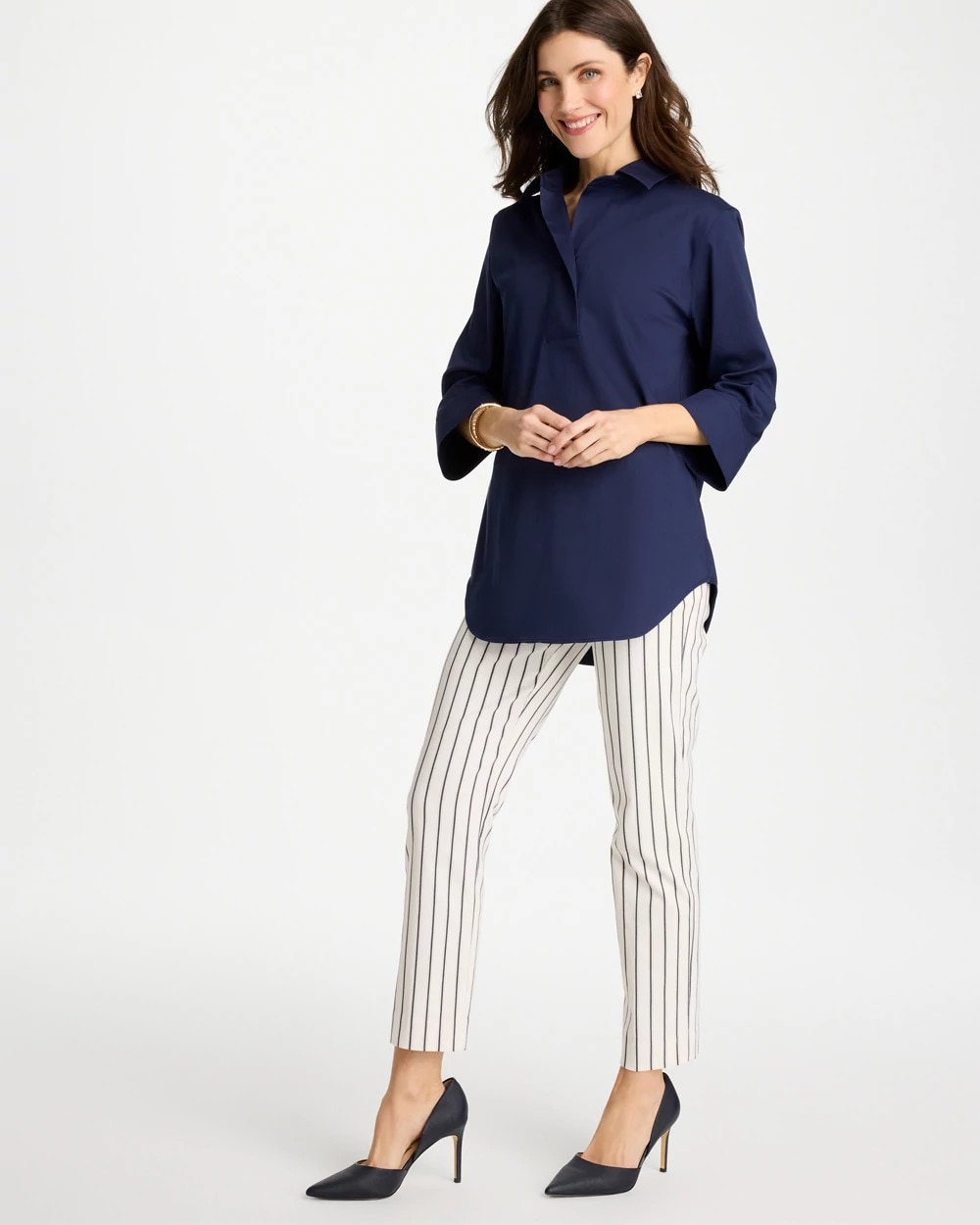 Chico's Trusted | Pinstriped Brigitte™ Slim Ankle Pants