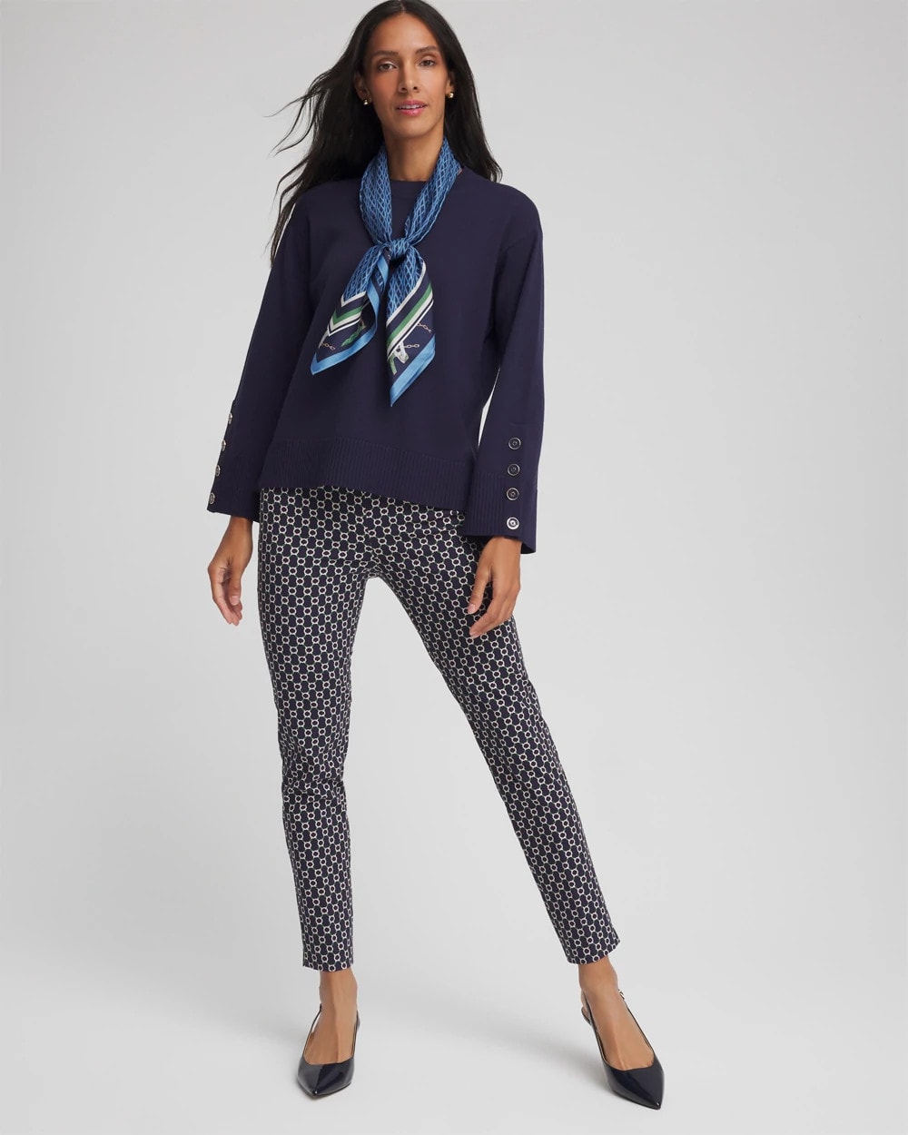 Chico's Smart Buy | Brigitte™ Chain Connection Slim Ankle Pants