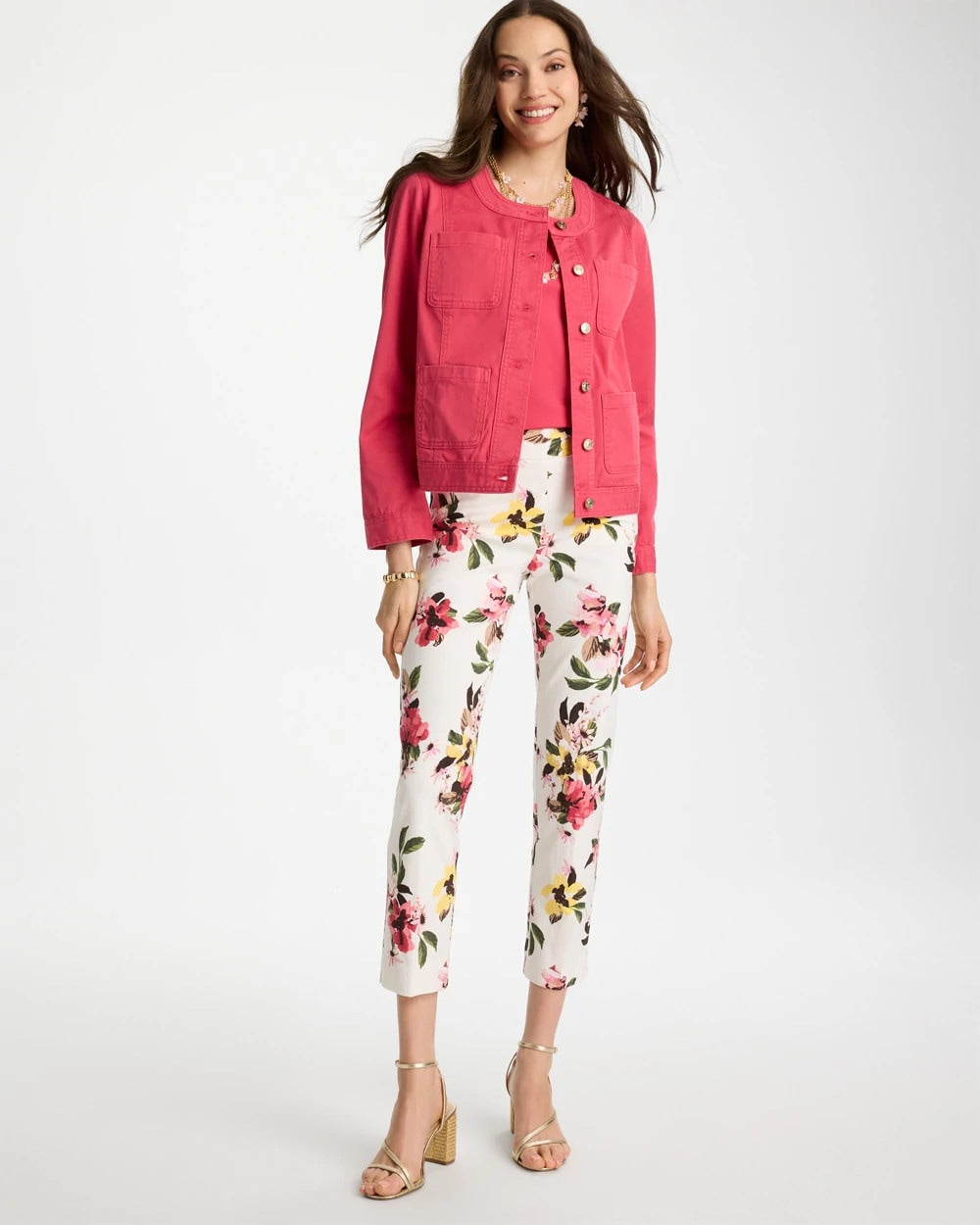 Chico's Recommended | Brigitte™ Slim Mari Bloom Crop