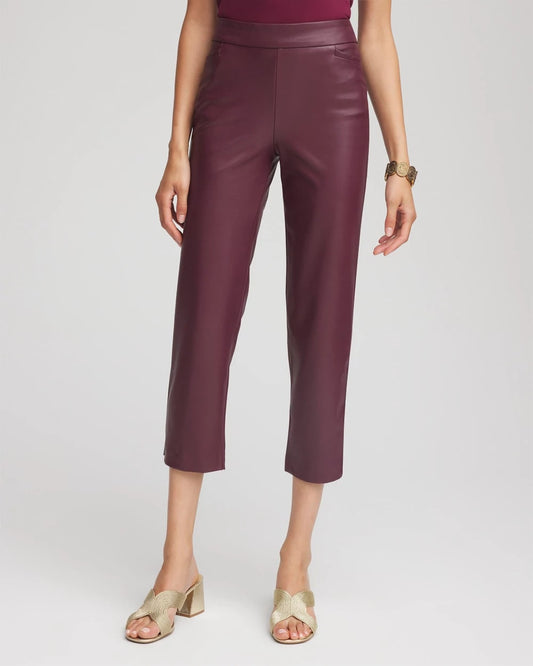 Chico's Best Price | Faux Leather Brigitte™ Pull-On Cropped Pants