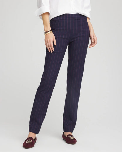 Chico's Discount | Shadow Stripe Brigitte™ Slim Pull-On Pants