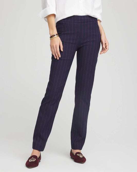 Chico's Discount | Shadow Stripe Brigitte™ Slim Pull-On Pants