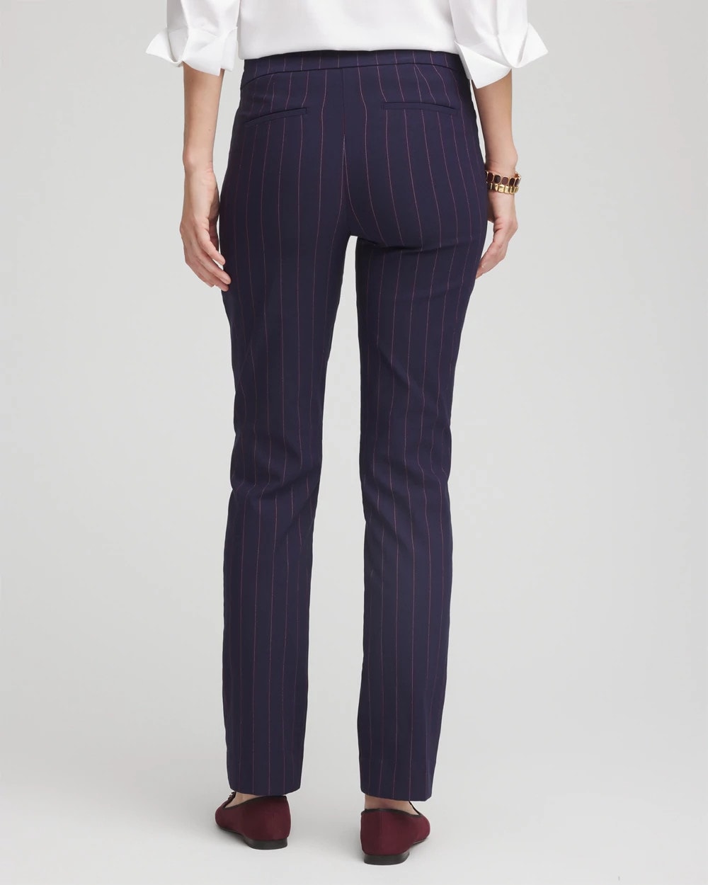 Chico's Discount | Shadow Stripe Brigitte™ Slim Pull-On Pants