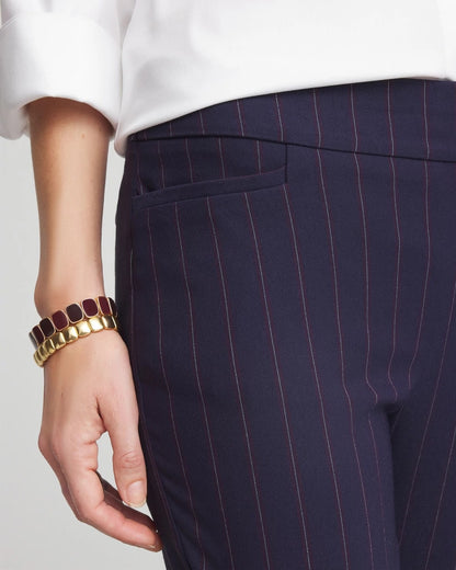 Chico's Discount | Shadow Stripe Brigitte™ Slim Pull-On Pants