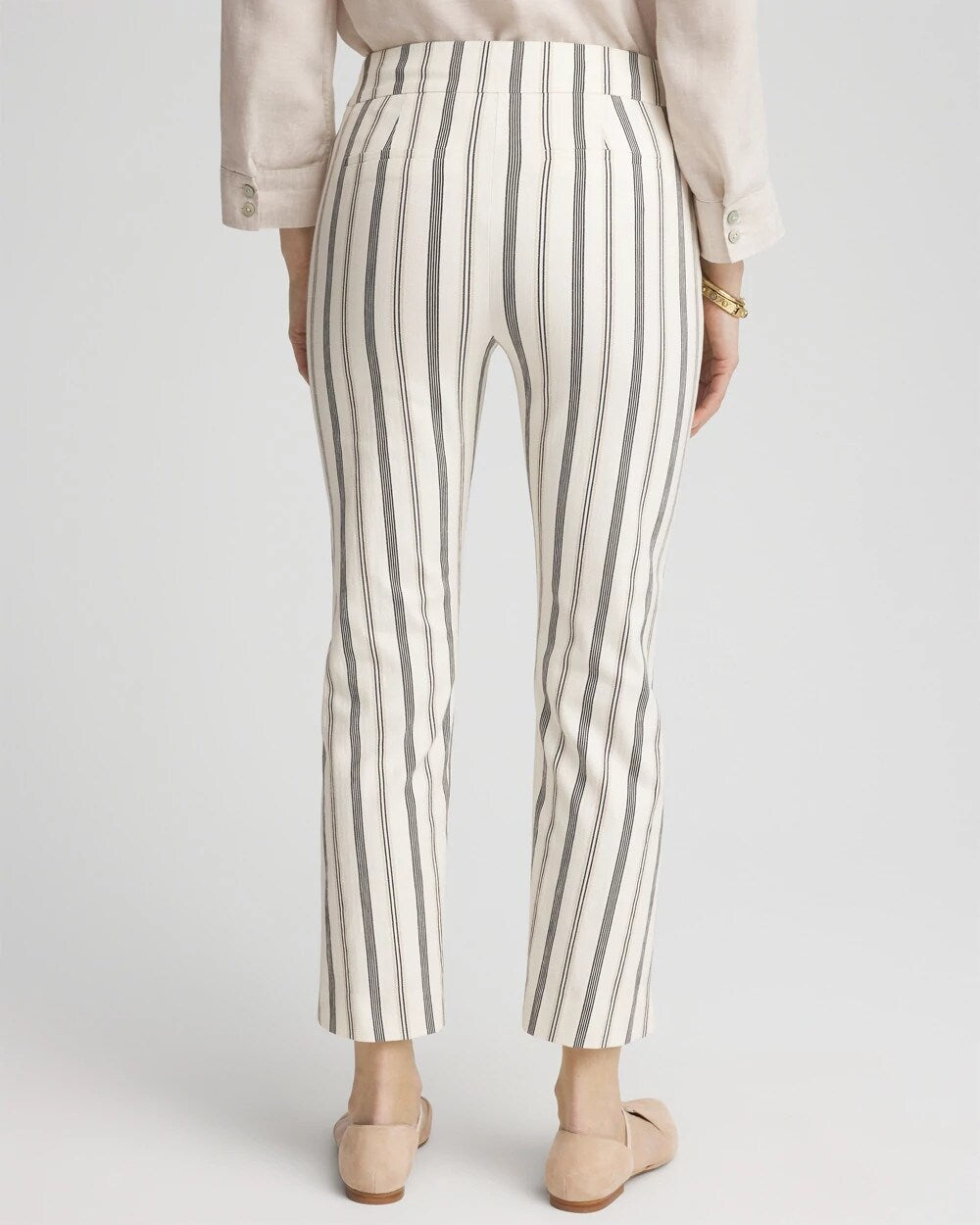 Chico's Value | Brigitte™ Slub Striped Cropped Pants