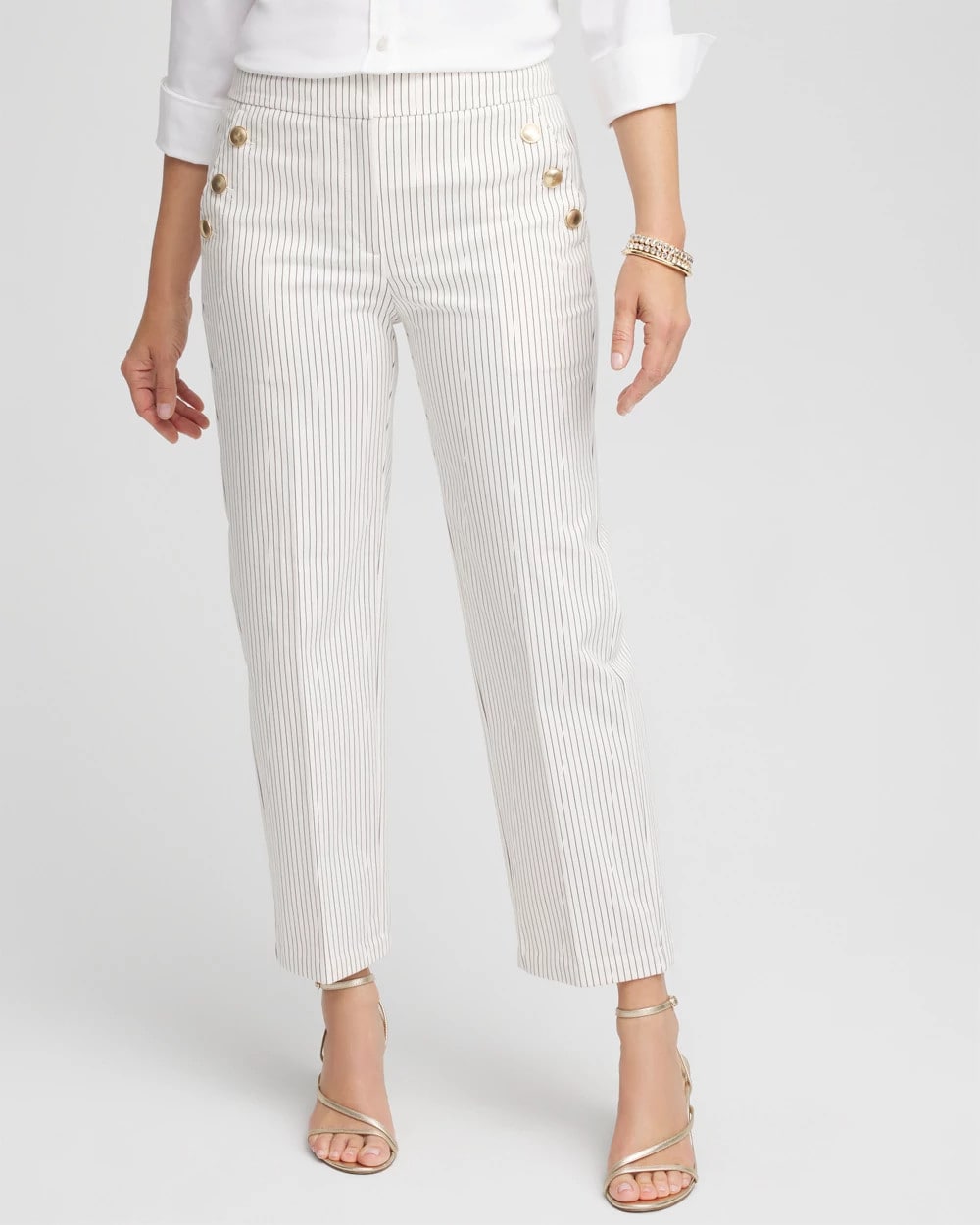 Chico's Special Offer | Emme Striped Sailor Straight Crops