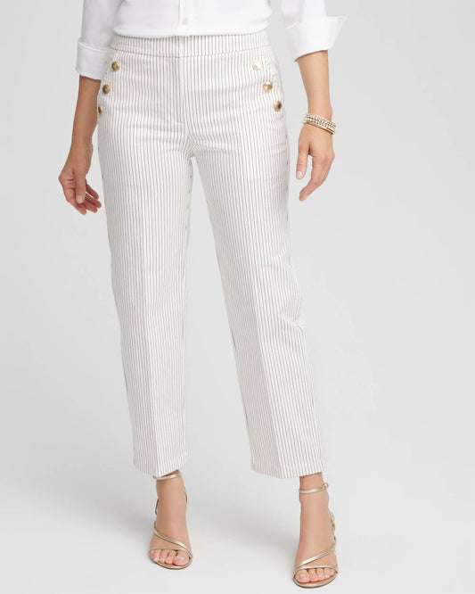 Chico's Special Offer | Emme Striped Sailor Straight Crops