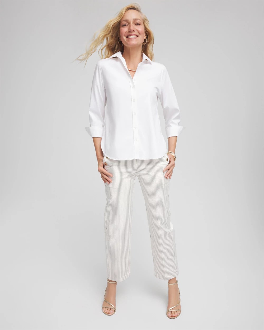 Chico's Special Offer | Emme Striped Sailor Straight Crops