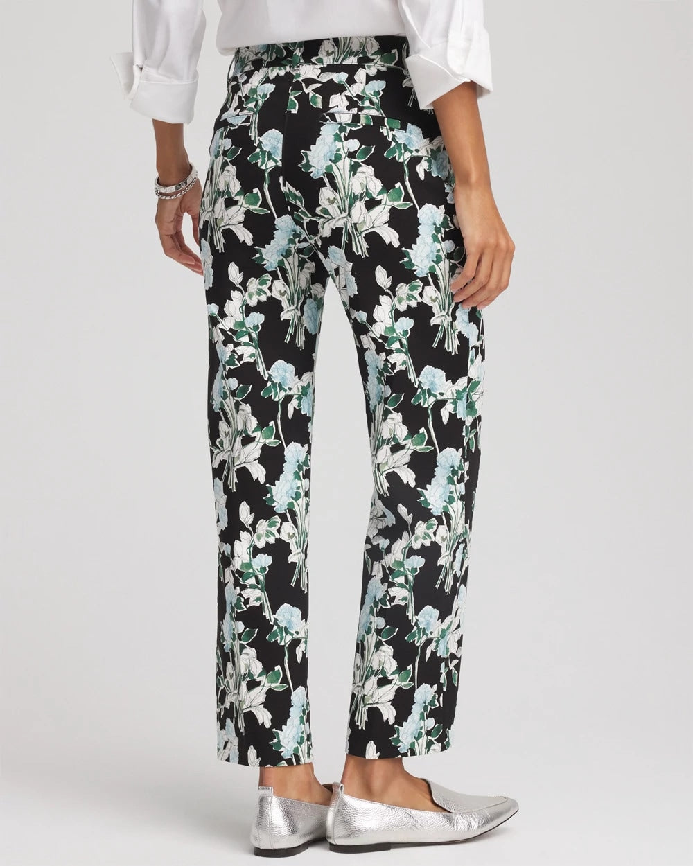 Chico's Everyday | Floral Emme Straight Ankle Pants