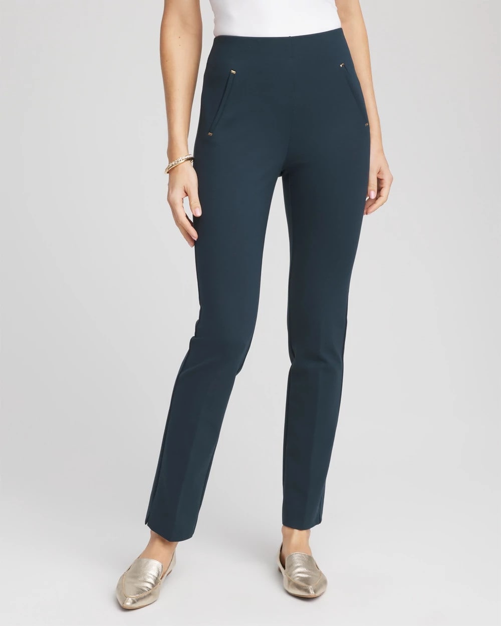 Chico's Exclusive | Juliet Slim Trim Detail Ankle Pants