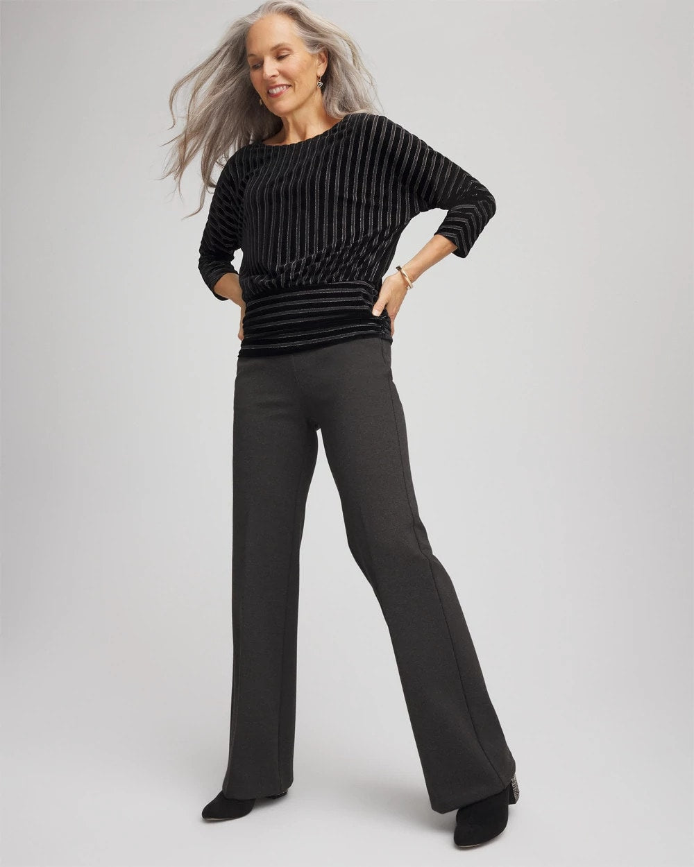 Chico's Customer Favorite | Petite Juliet Wide Full-Length Ponte Pants