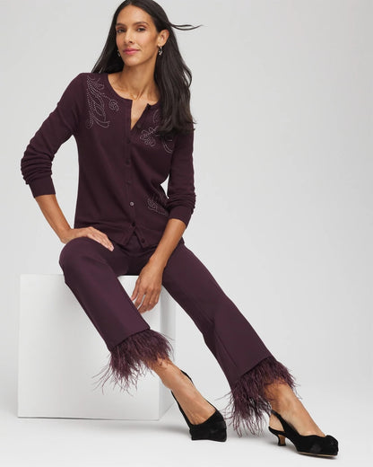 Chico's Exclusive | Juliet Feathered Flared Cropped Pants