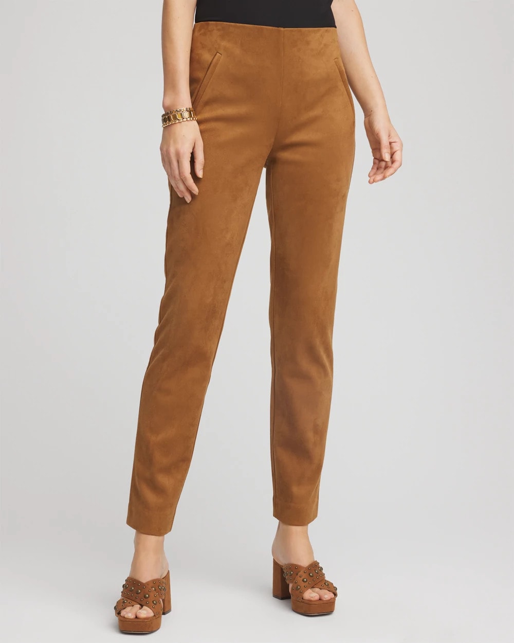 Chico's New | Faux Suede Juliet Slim Ankle Pants