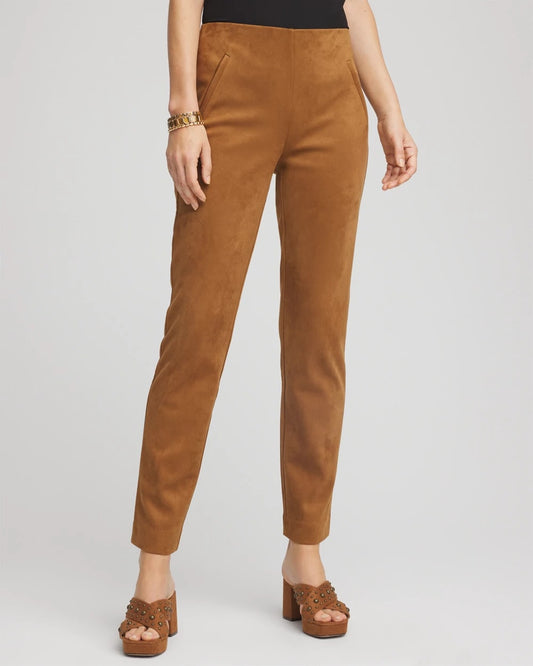 Chico's New | Faux Suede Juliet Slim Ankle Pants