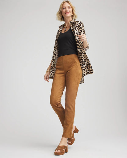 Chico's New | Faux Suede Juliet Slim Ankle Pants