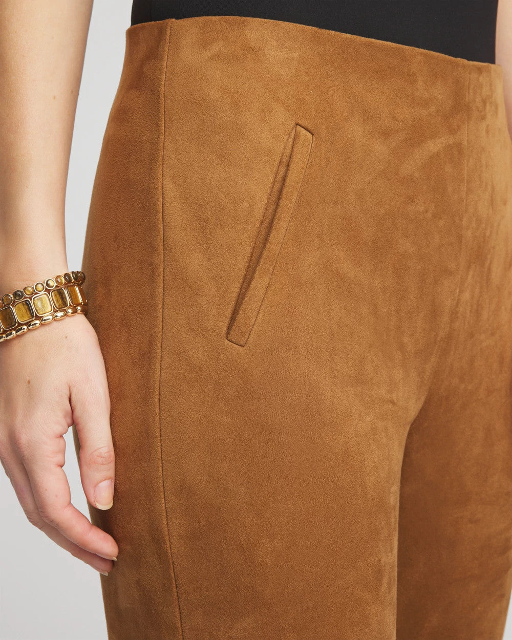 Chico's New | Faux Suede Juliet Slim Ankle Pants