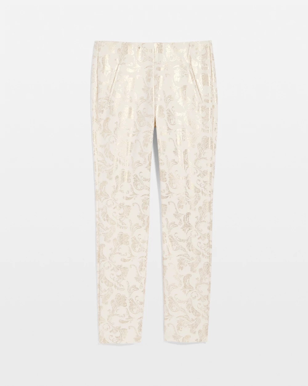 Chico's Deals | Juliet Golden Foiled Slim Ankle Pants