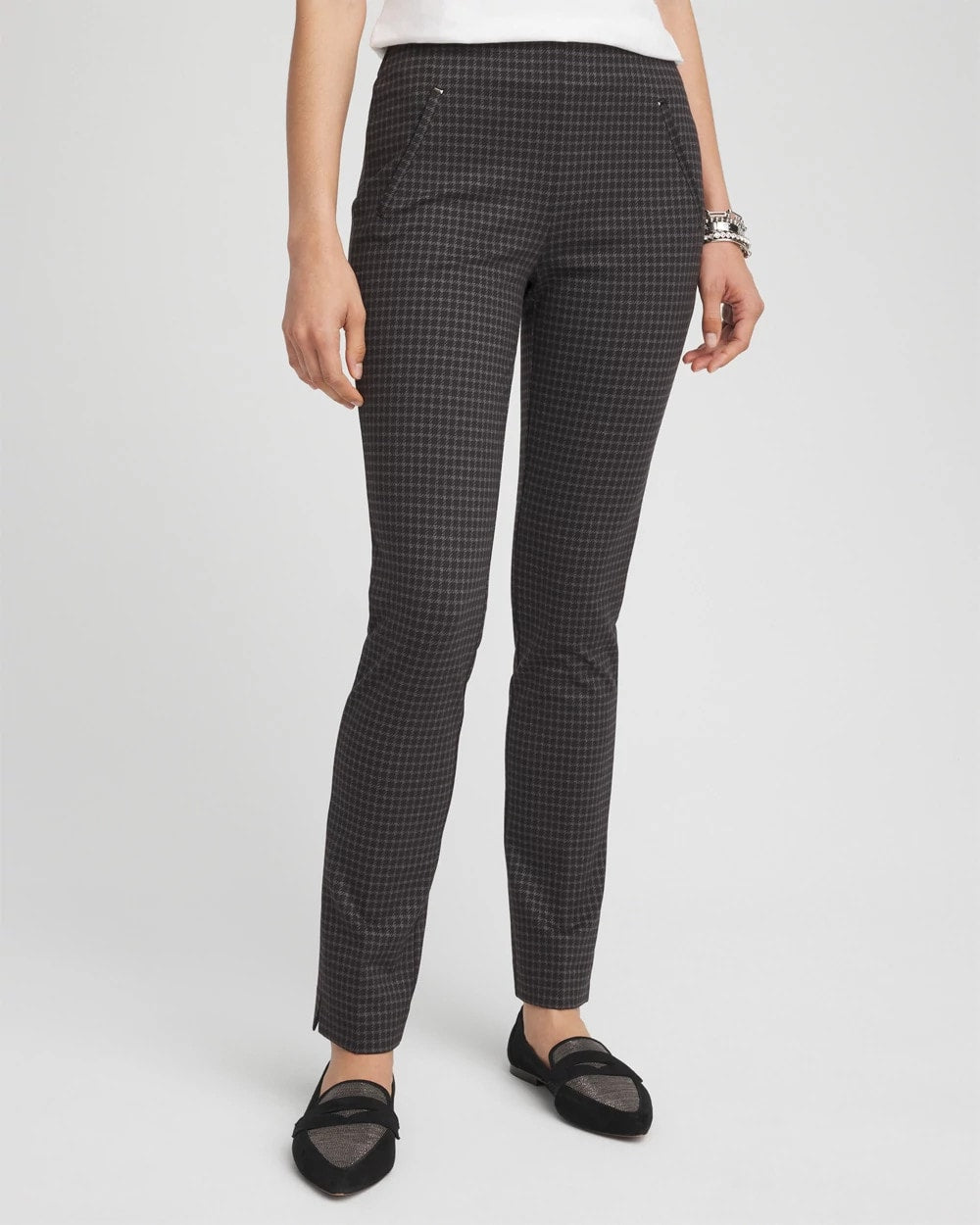 Chico's Premium | Juliet Tonal Check Ankle Pants