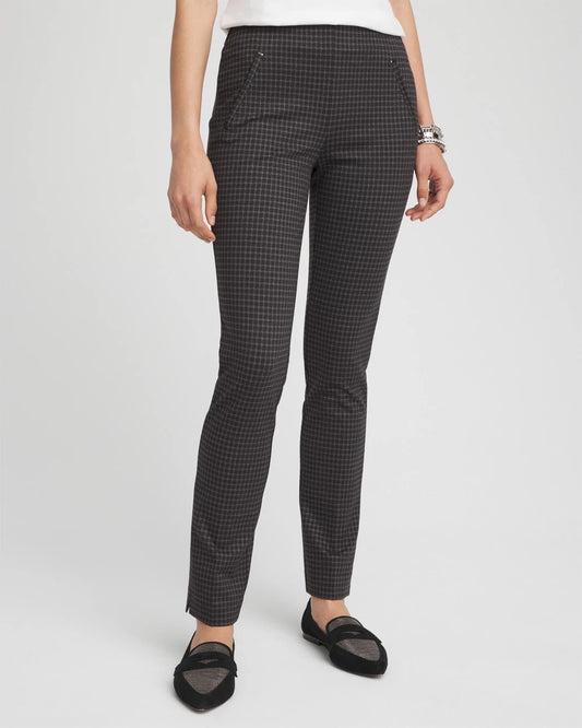 Chico's Premium | Juliet Tonal Check Ankle Pants