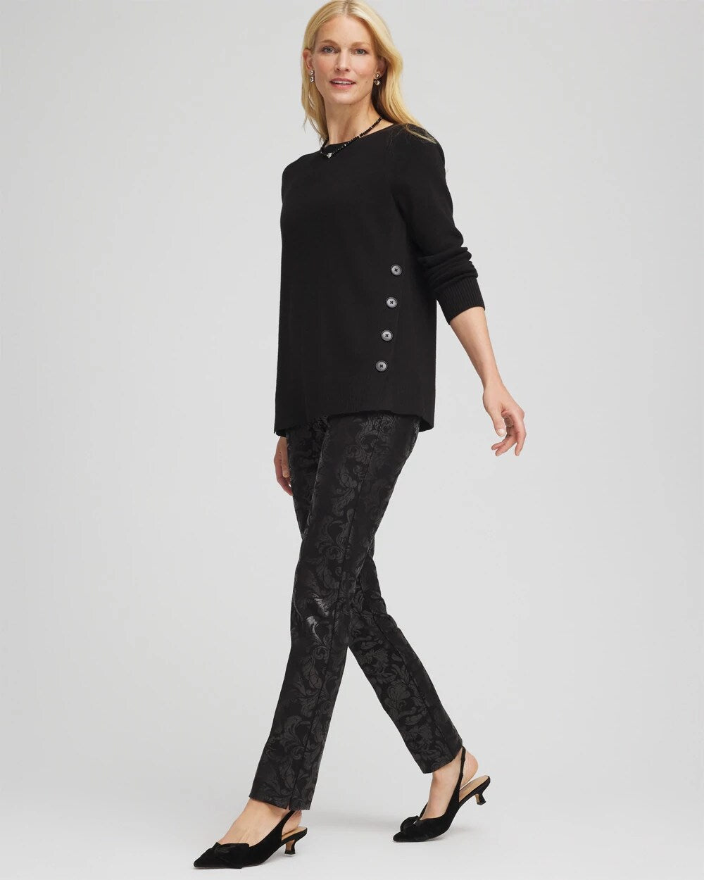 Chico's Everyday | Juliet Foiled Slim Ponte Pants