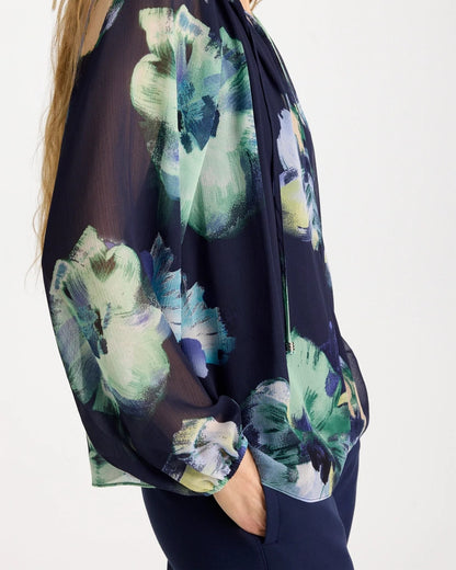 Chico's Deals | Crinkle Chiffon Tie-Front Blouse