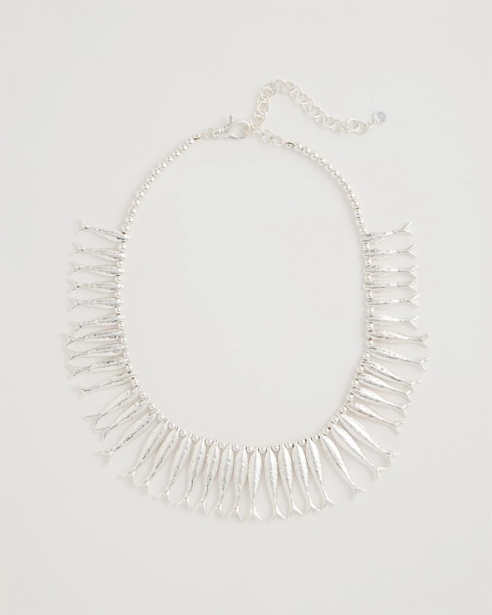 Chico's Classic | Silvertone Fish Collar Necklace