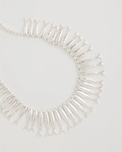 Chico's Classic | Silvertone Fish Collar Necklace
