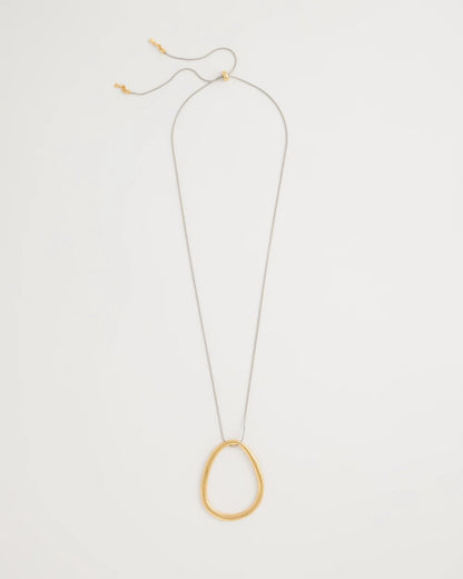Chico's Smart Buy | Mixed Metal Circle Pendant Necklace