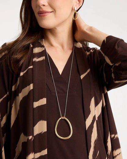 Chico's Smart Buy | Mixed Metal Circle Pendant Necklace