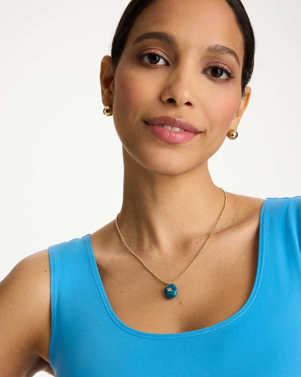 Chico's Value | Genuine Jade Stone Pendant Necklace