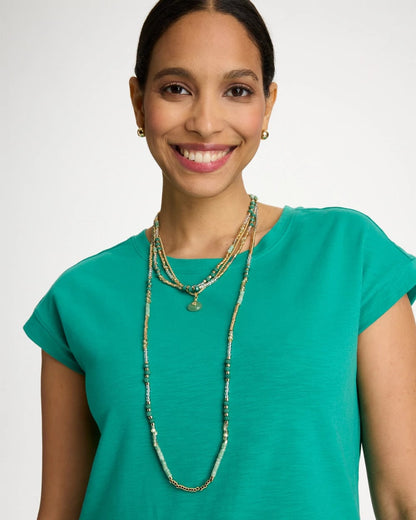 Chico's Exclusive | Aventurine Stone Pendant Necklace