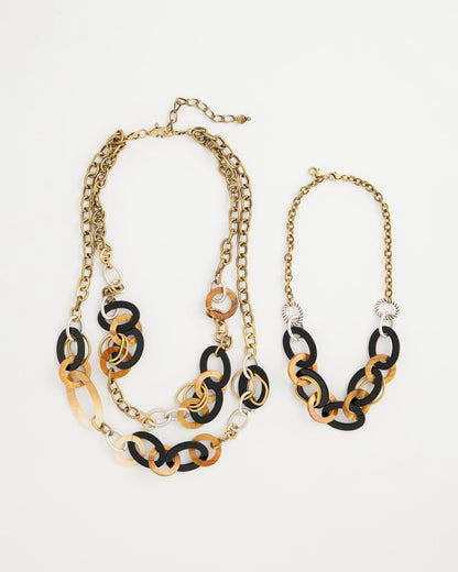 Chico's Top Pick | Triple Strand Convertible Resin Necklace