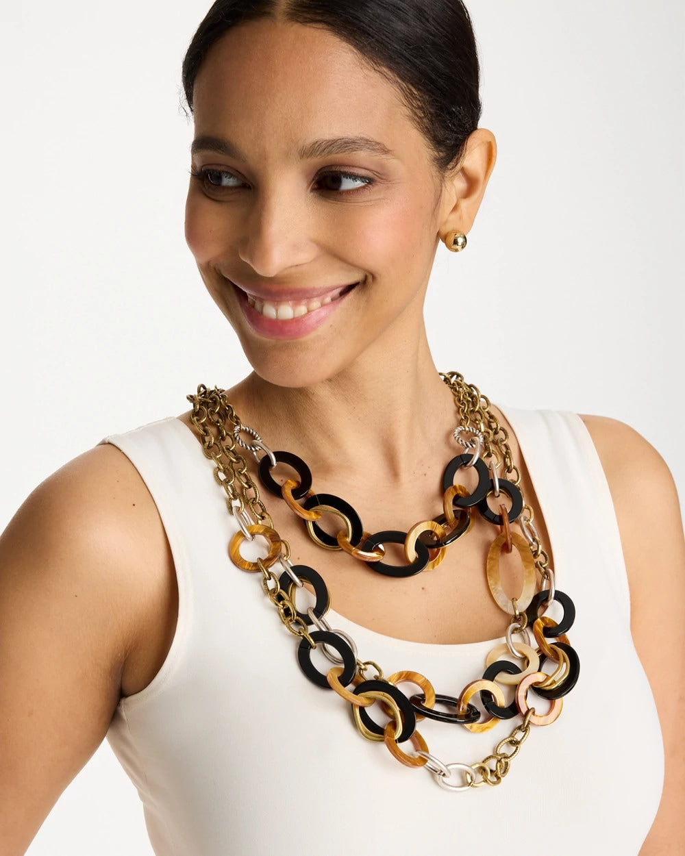 Chico's Top Pick | Triple Strand Convertible Resin Necklace