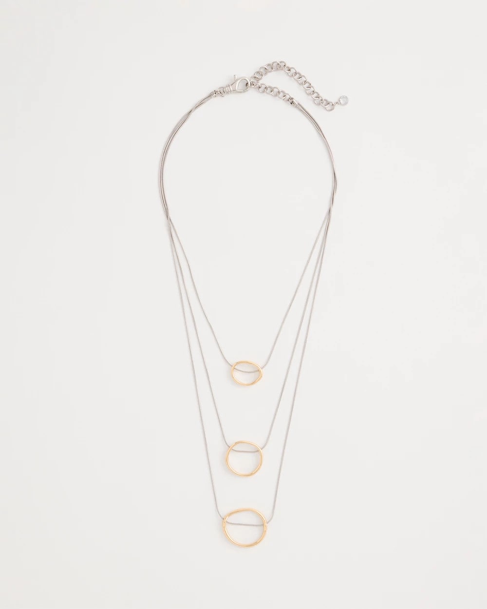 Chico's Customer Favorite | Mixed Metal Triple Circle Pendant Necklace