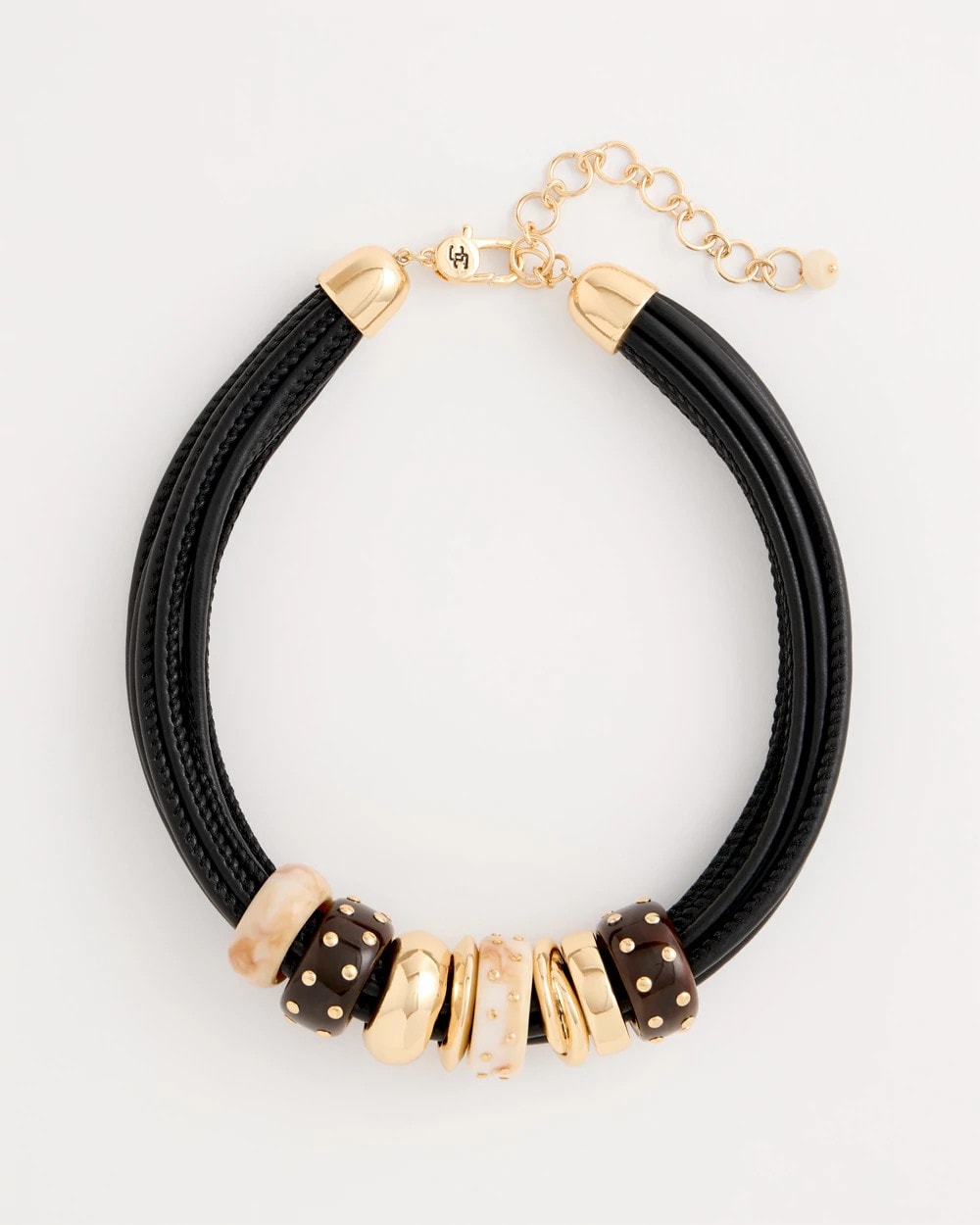 Chico's Smart Buy | Embellished Rings Corded Necklace