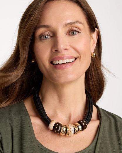 Chico's Smart Buy | Embellished Rings Corded Necklace